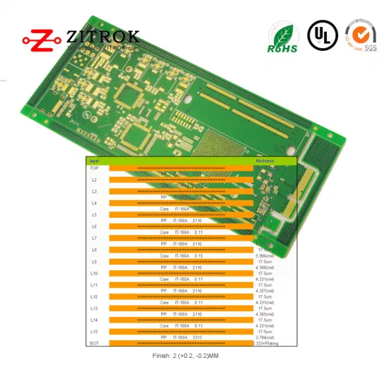 Placa PCB móvil de cobre pesado de Shenzhen con Enig en todo el lado, 3u''